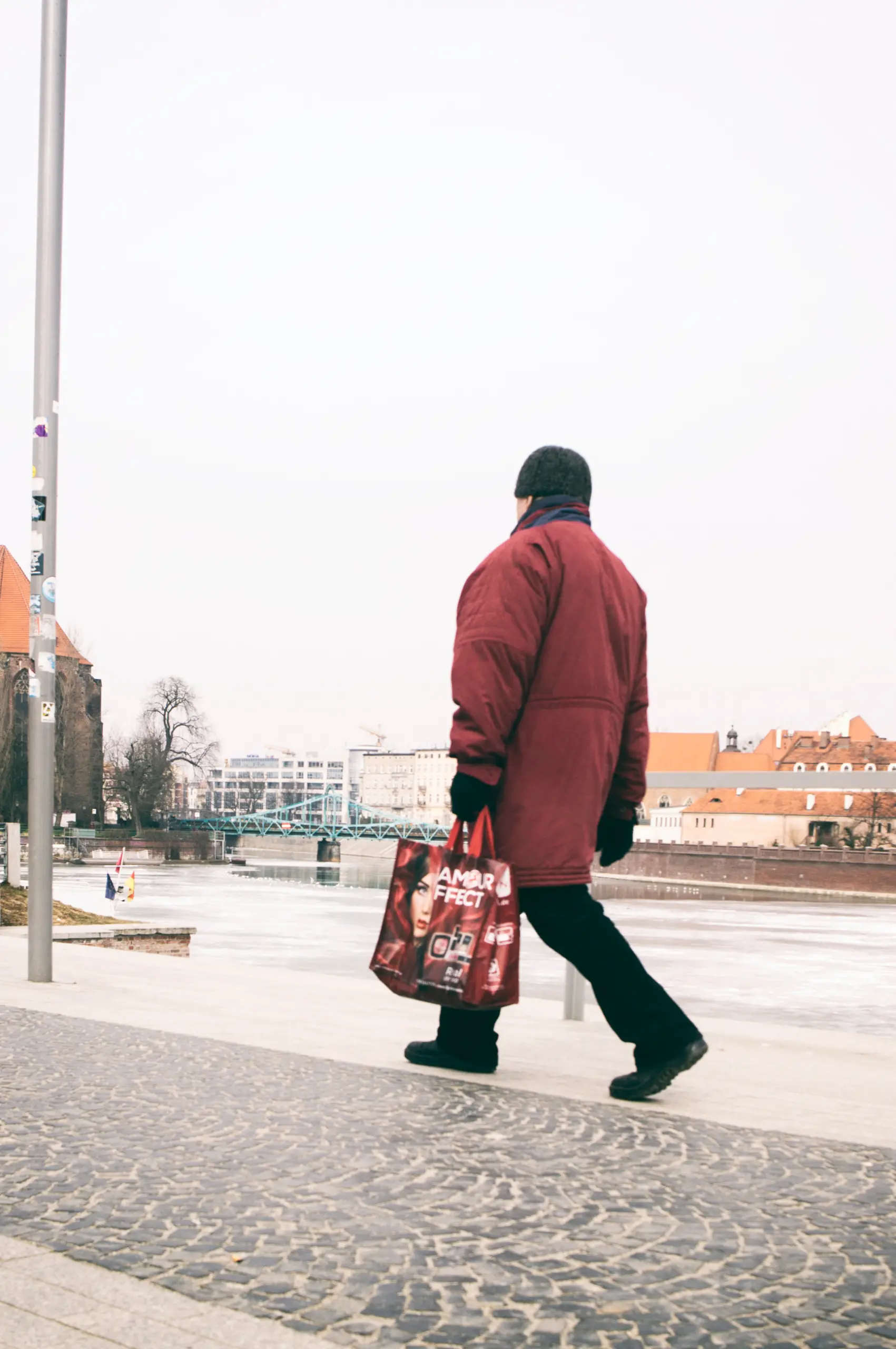 documentary street photography of person in wroclaw